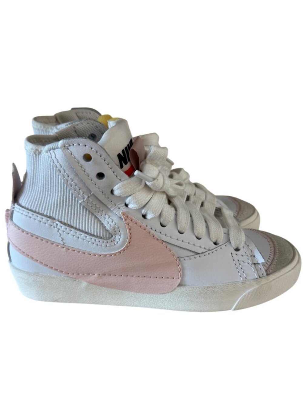 Nike Blazer Mid 77 Kids Shoes White & Pink Size 6.5Y